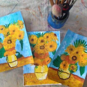 Van Gogh inspired artworks made by 7 & 8 Years old children