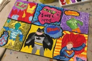 Superhero painting, by Arty Amber